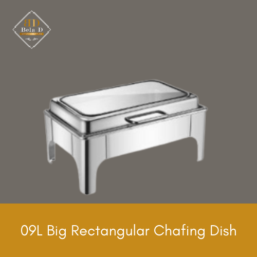 Hydraulic Trendy Glass Chafing Dish – Square | Elegant Buffet Food Warmer