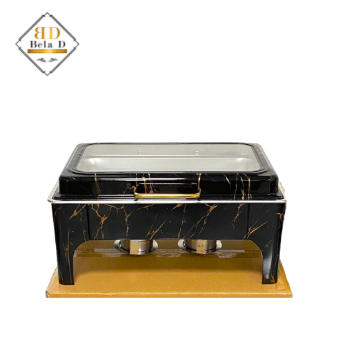 9L Rectangular Chafing Dish – Custom Marble Finish Available | Premium Buffet Food Warmer