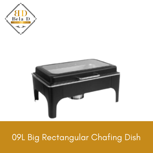 Hydraulic Trendy Glass Chafing Dish – Square | Elegant Buffet Food Warmer