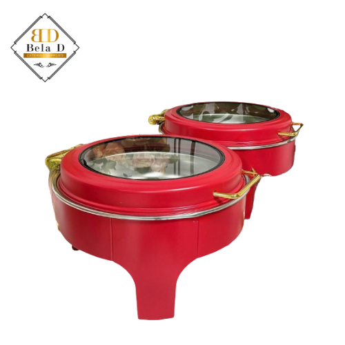 Hydraulic Trendy Glass Chafing Dish – Round