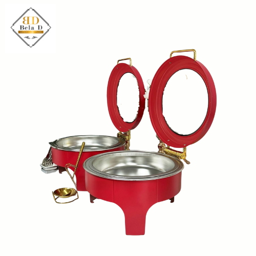 Hydraulic Trendy Glass Chafing Dish – Round