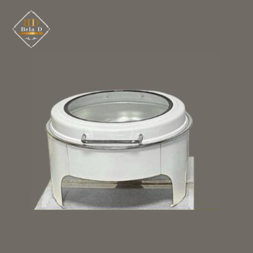 Hydraulic Trendy Glass Chafing Dish – Round